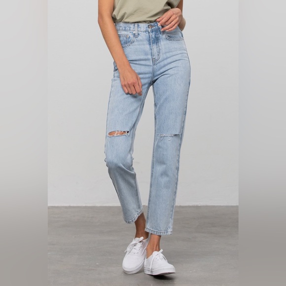 Insane Gene High Waist Ripped Tapered Jeans - Picture 10 of 11